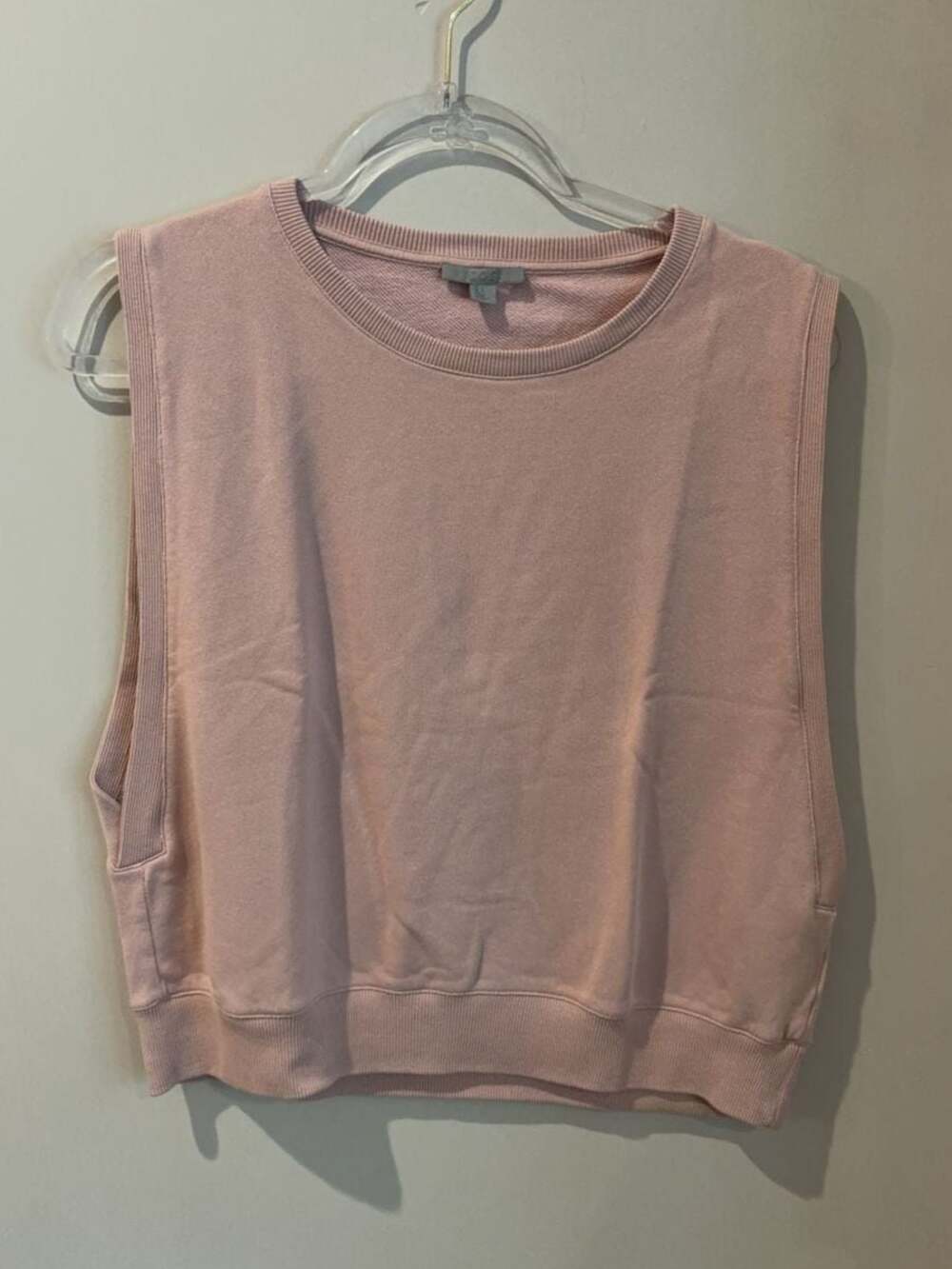 COS Dusty Pink Sleeveless Sweatshirt Tank Top size L
